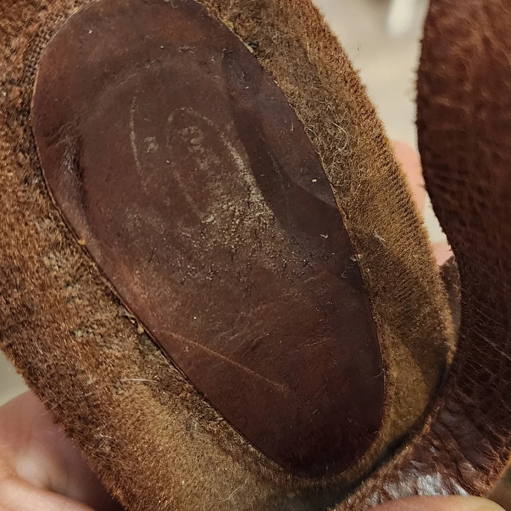 Dr. Scholl's Women's stacked heel Platform Brown Leather Slinback Mary Janes s7 - Picture 3 of 3